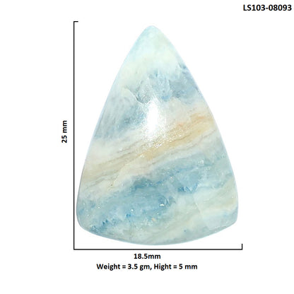 Blue Scheelite 18.5x25x5 mm Fancy Shape Polished Gemstone LS103-08093