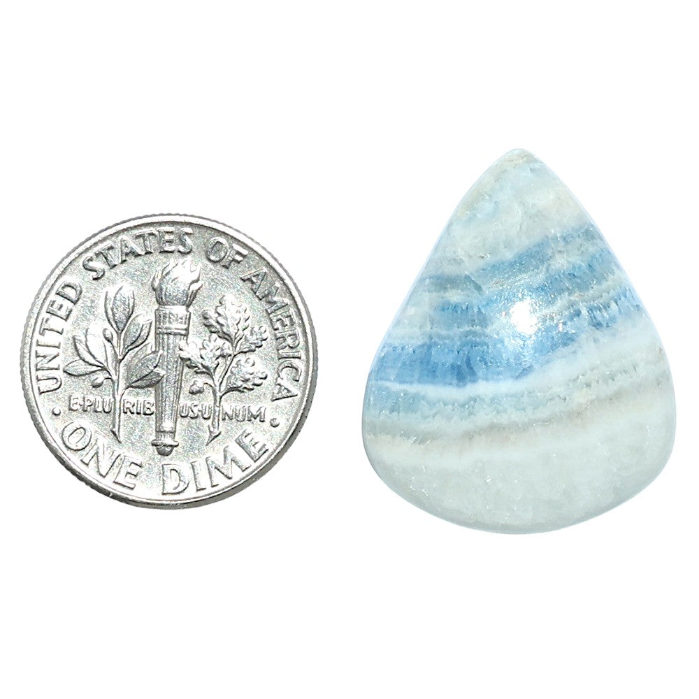 Blue Scheelite 18.9x23.3x6 mm Pear Shape Polished Gemstone LS103-08094