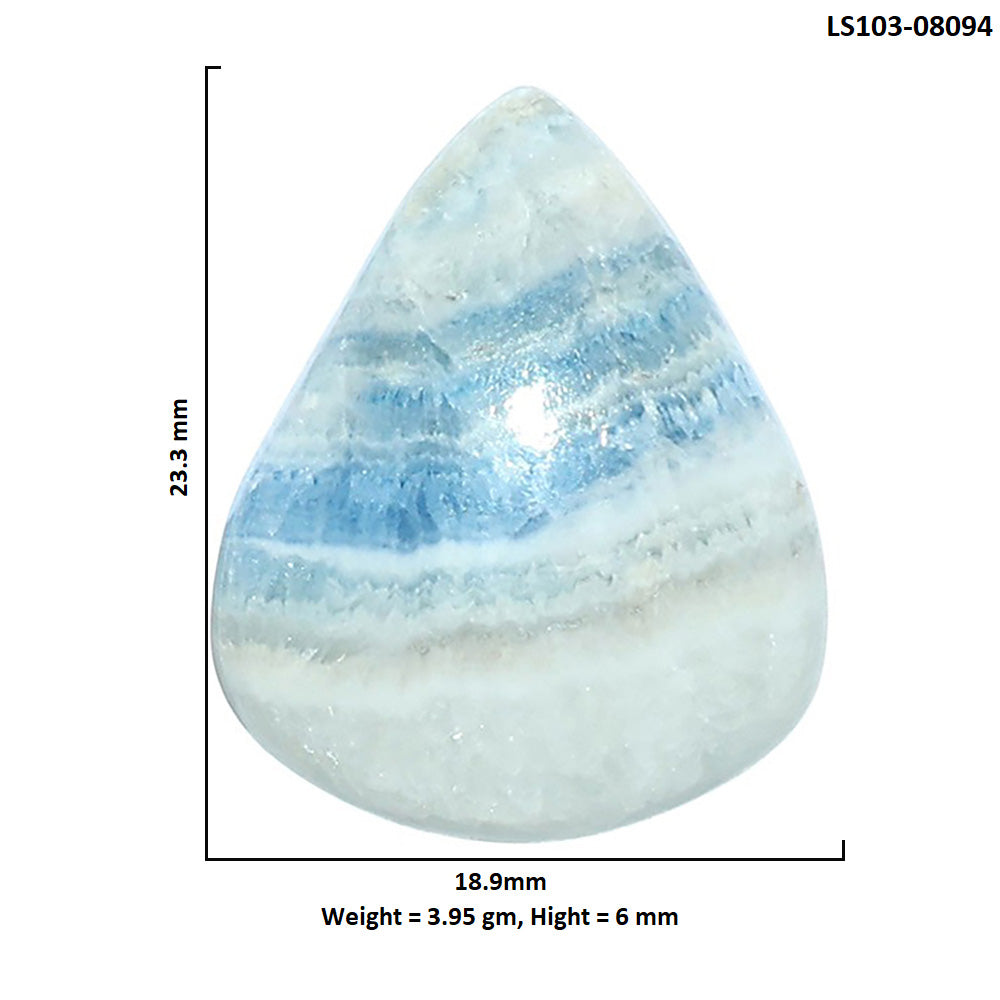 Blue Scheelite 18.9x23.3x6 mm Pear Shape Polished Gemstone LS103-08094