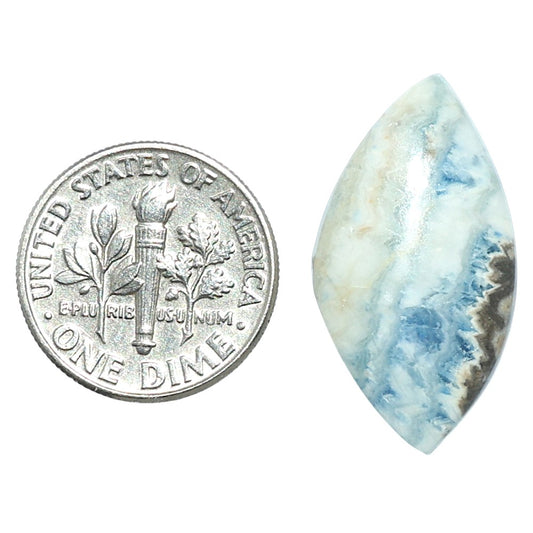 Blue Scheelite 14x25.9x5 mm Marquise Shape Polished Gemstone LS103-08095