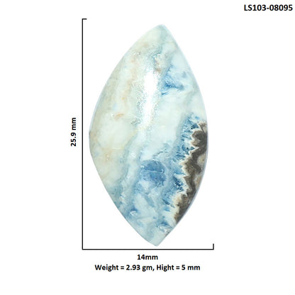 Blue Scheelite 14x25.9x5 mm Marquise Shape Polished Gemstone LS103-08095