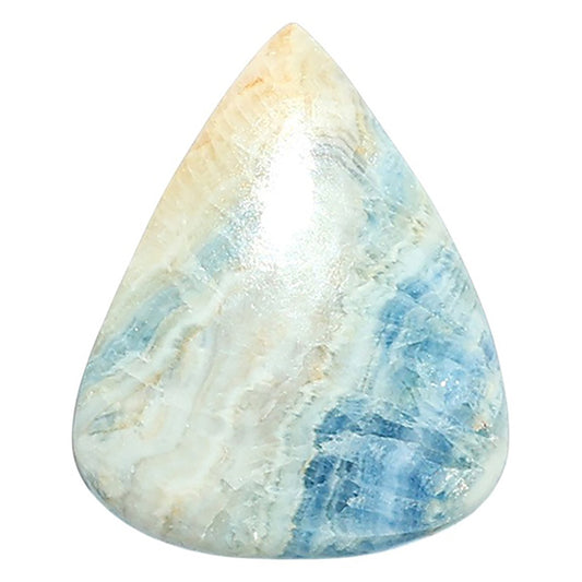 Blue Scheelite 18.6x23x4 mm Pear Shape Polished Gemstone LS103-08096