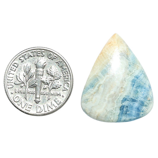 Blue Scheelite 18.6x23x4 mm Pear Shape Polished Gemstone LS103-08096