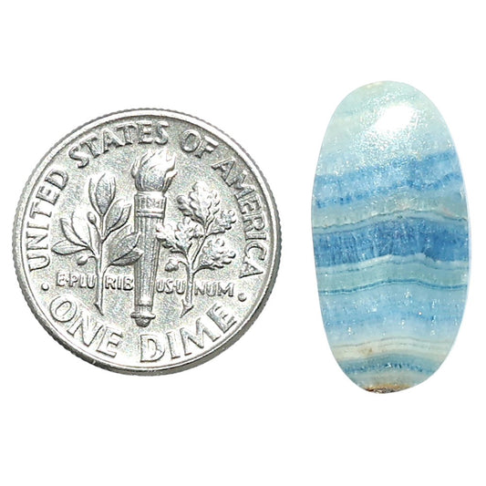 Blue Scheelite 10.5x20.65x3.7 mm Oval Shape Polished Gemstone LS103-08103