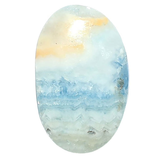 Blue Scheelite 11.8x18.5x3 mm Oval Shape Polished Gemstone LS103-08104