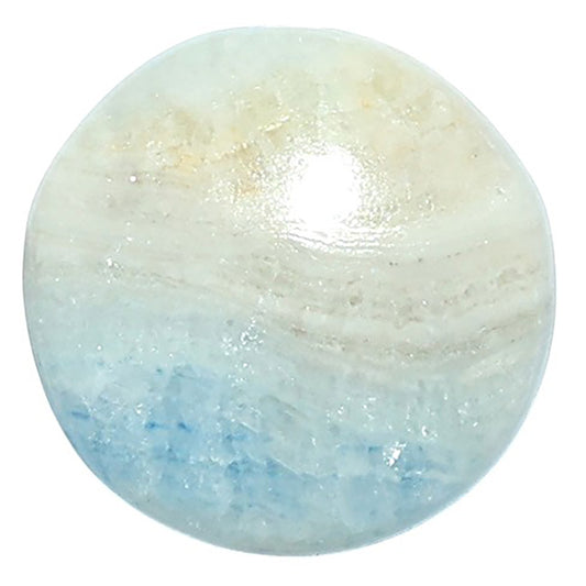 Blue Scheelite 17.2x17.2x4.2 mm Round Shape Polished Gemstone LS103-08105