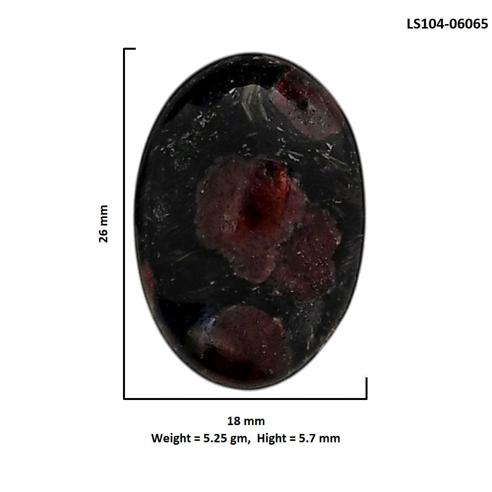 Eudialyte 18x26x5.7 mm Oval Shape Polished Gemstone LS104-06065