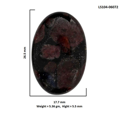 Eudialyte 17.7x26.5x5.5 mm Oval Shape Polished Gemstone LS104-06072