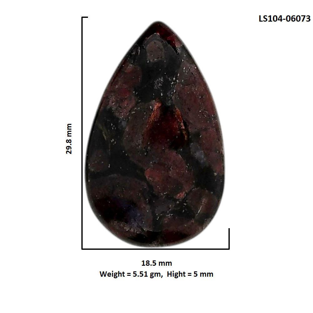 Eudialyte 18.5x29.8x5 mm Pear Shape Polished Gemstone LS104-06073
