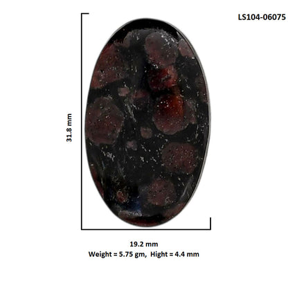 Eudialyte 19.2x31.8x4.4 mm Oval Shape Polished Gemstone LS104-06075