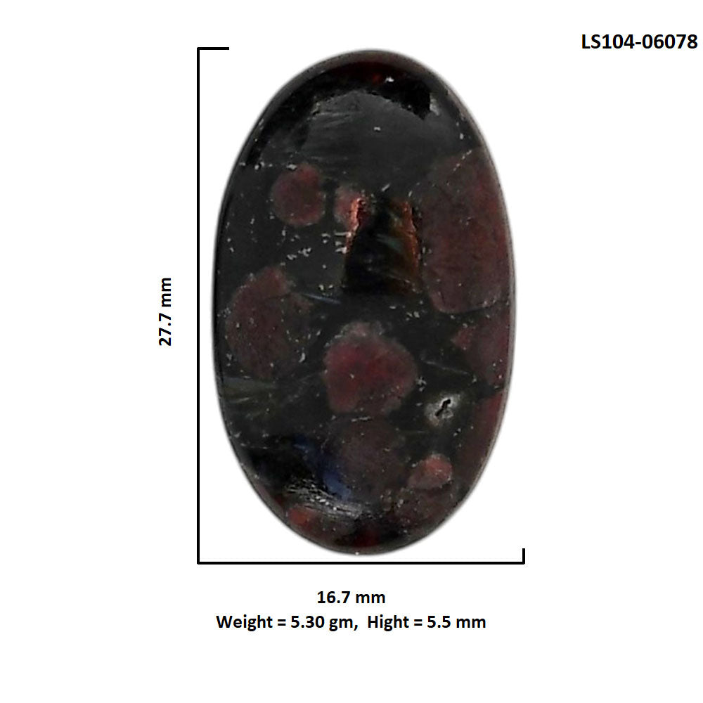 Eudialyte 16.7x27.7x5.5 mm Oval Shape Polished Gemstone LS104-06078