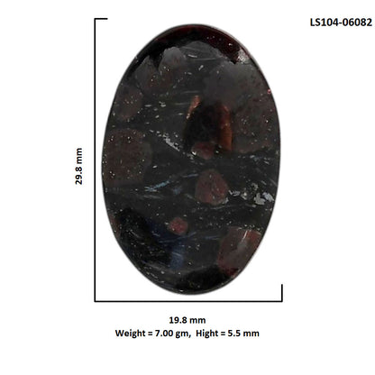 Eudialyte 19.8x29.8x5.5 mm Oval Shape Polished Gemstone LS104-06082