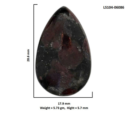 Eudialyte 17.9x28.6x5.7 mm Pear Shape Polished Gemstone LS104-06086