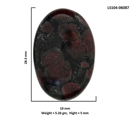 Eudialyte 19x28.3x5 mm Oval Shape Polished Gemstone LS104-06087