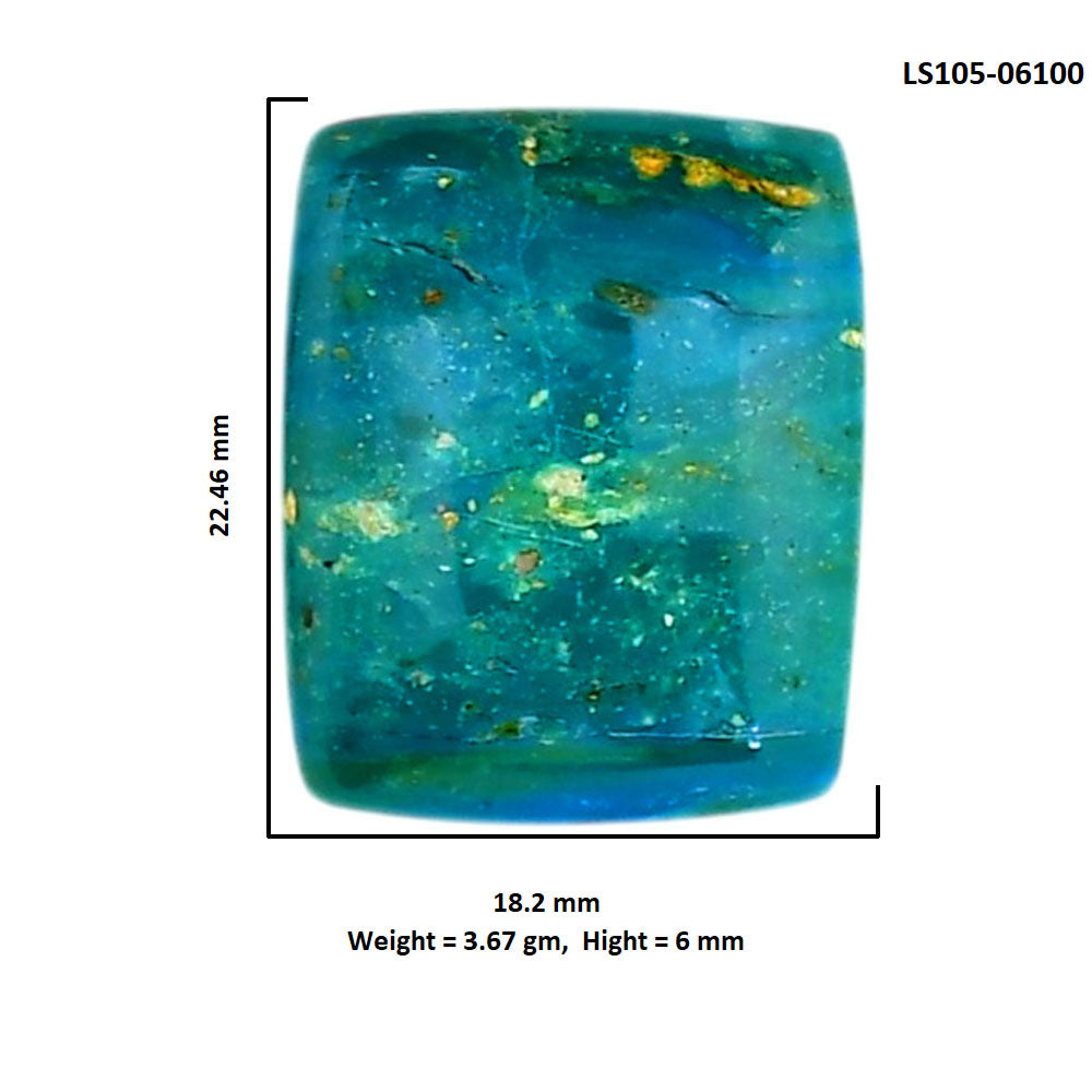 Peruvian Opalina 18.2x22.46x6 mm Cushion Shape Polished Gemstone LS105-06100