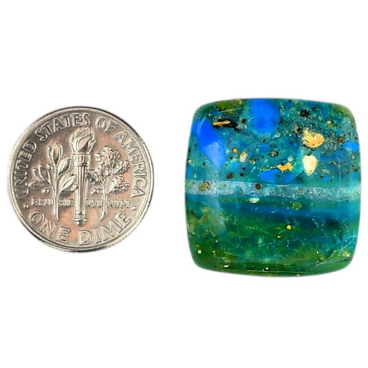 Peruvian Opalina 21.6x22x5.5 mm Cushion Shape Polished Gemstone LS105-06112