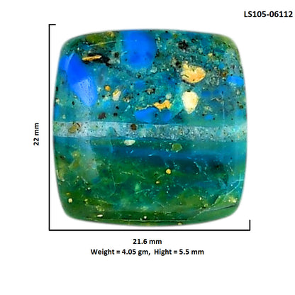 Peruvian Opalina 21.6x22x5.5 mm Cushion Shape Polished Gemstone LS105-06112