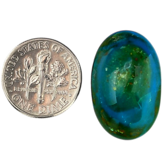 Peruvian Opalina 15.7x24.3x7.4 mm Oval Shape Polished Gemstone LS105-06113