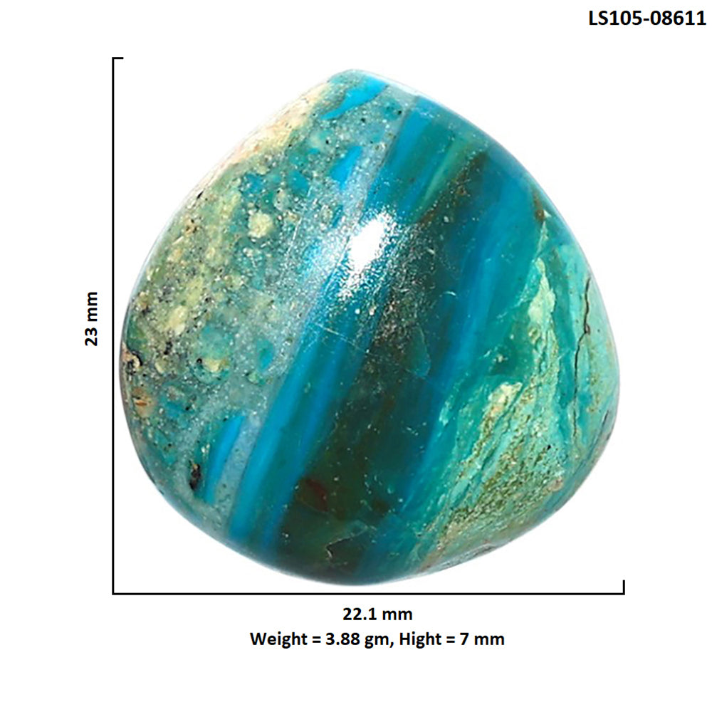 Peruvian Opalina 22.1x23x7 mm Heart Shape Polished Gemstone LS105-08611