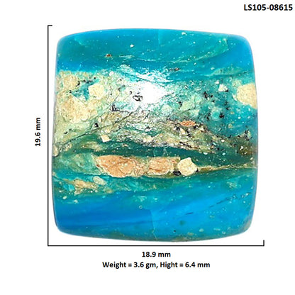 Peruvian Opalina 18.9x19.6x6.4 mm Baguette Shape Polished Gemstone LS105-08615