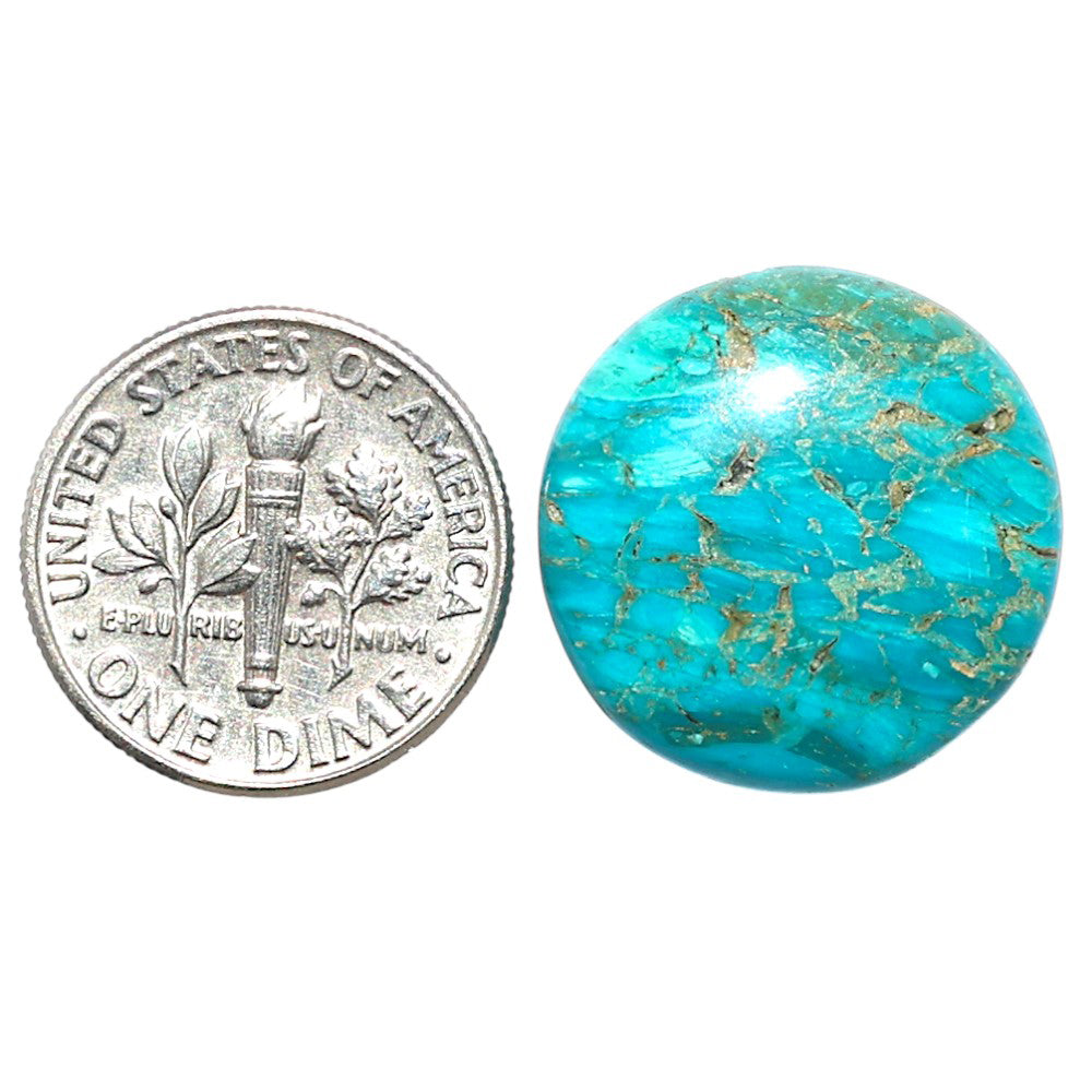 Peruvian Opalina 19x19x5 mm Round Shape Polished Gemstone LS105-08618