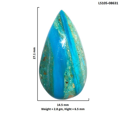 Peruvian Opalina 14.5x27.1x6.5 mm Pear Shape Polished Gemstone LS105-08631