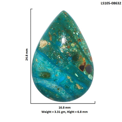 Peruvian Opalina 16.8x24.8x6.8 mm Pear Shape Polished Gemstone LS105-08632