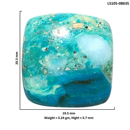 Peruvian Opalina 19.5x20.3x5.7 mm Cushion Shape Polished Gemstone LS105-08635