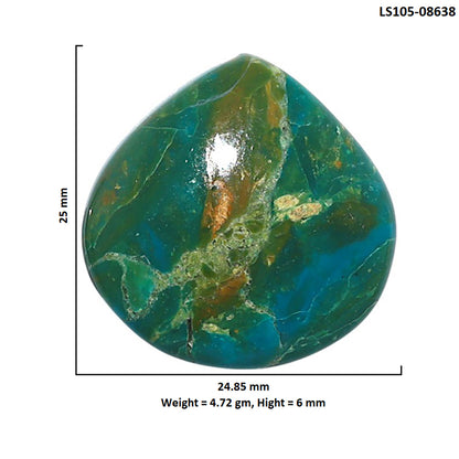 Peruvian Opalina 24.85x25x6 mm Heart Shape Polished Gemstone LS105-08638
