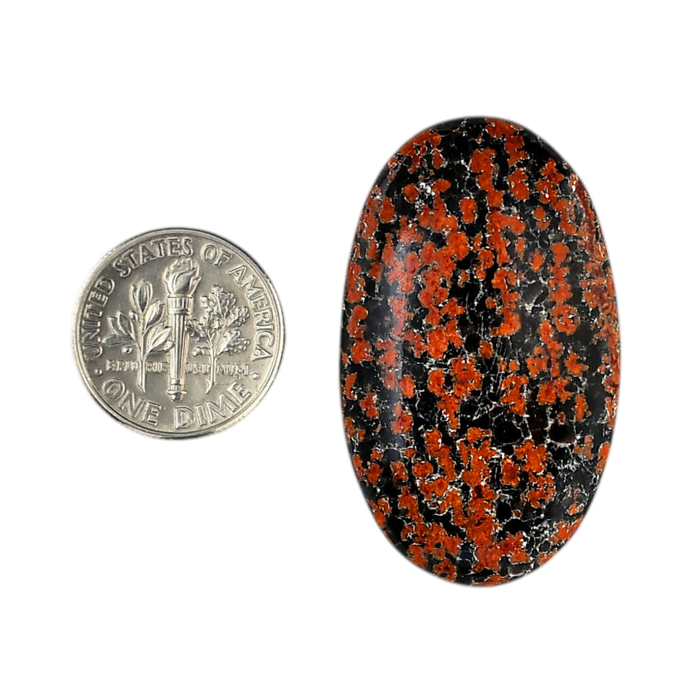 Fireworks Obsidian 23.6x39.3x5.5 mm Oval Shape Polished Gemstone LS106-06124