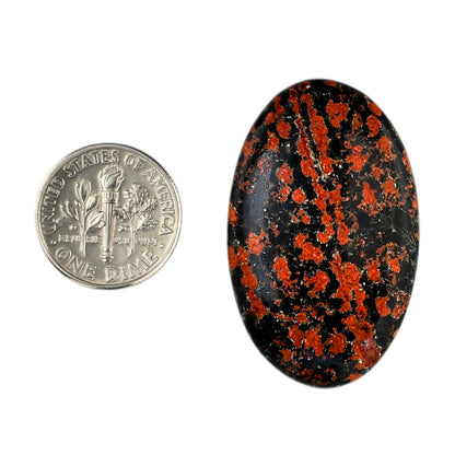 Fireworks Obsidian 23.4x37.45x5.4 mm Oval Shape Polished Gemstone LS106-06129