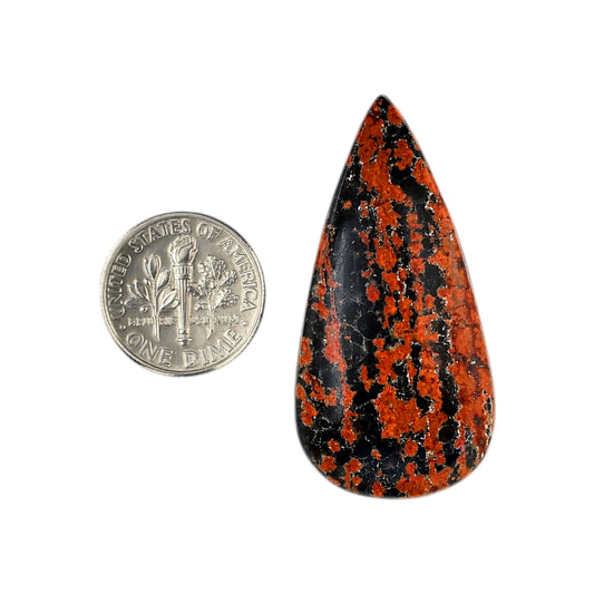 Fireworks Obsidian 21.65x43.4x6.3 mm Pear Shape Polished Gemstone LS106-06130
