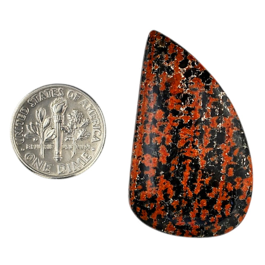 Fireworks Obsidian 23x40x5.7 mm Fancy Shape Polished Gemstone LS106-06132