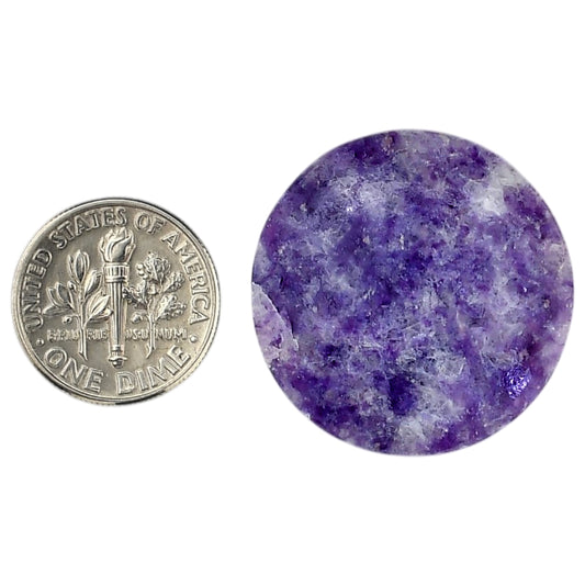 Lepidolite 27.7x27.7x5 mm Round Shape Polished Gemstone LS107-06156
