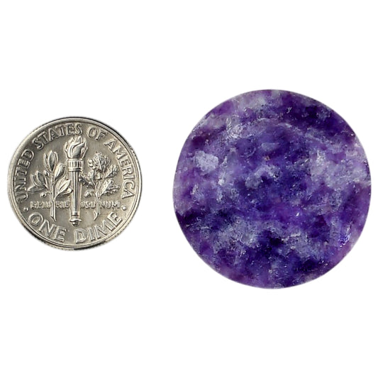 Lepidolite 26.4x26.4x5.7 mm Round Shape Polished Gemstone LS107-06158