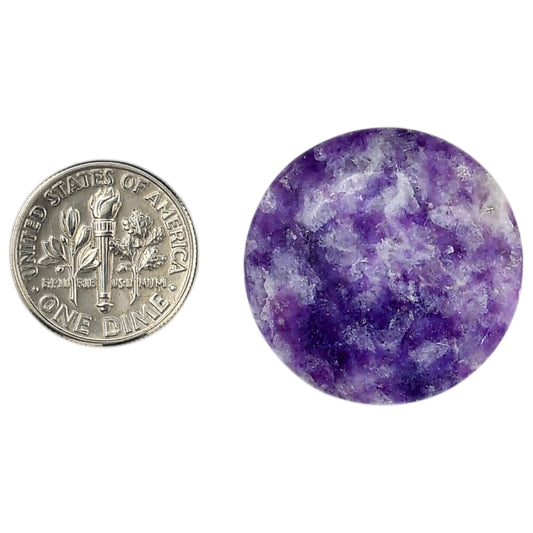Lepidolite 26.5x26.5x5 mm Round Shape Polished Gemstone LS107-06159