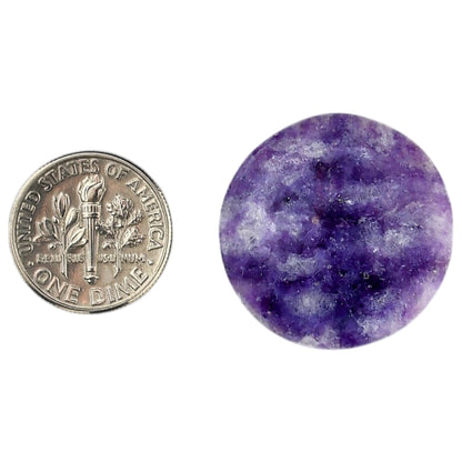 Lepidolite 25.8x25.8x5 mm Round Shape Polished Gemstone LS107-06162