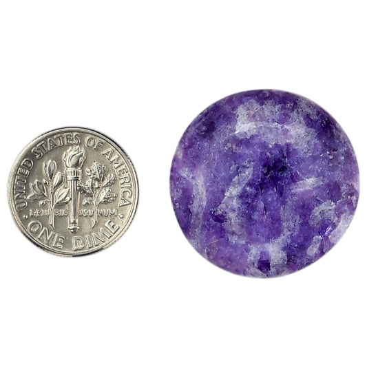 Lepidolite 25.8x25.8x6 mm Round Shape Polished Gemstone LS107-06163