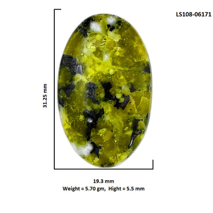 Lizardite 19.3x31.25x5.5 mm Oval Shape Polished Gemstone LS108-06171