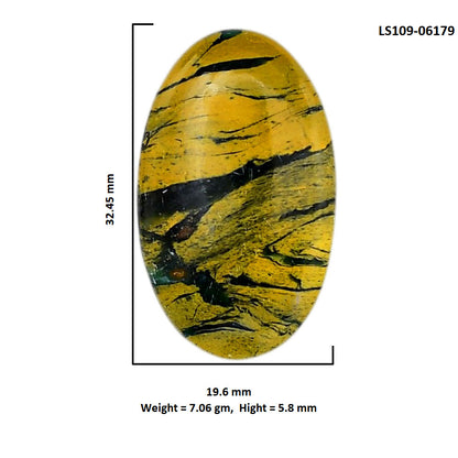 Mariposite 19.6x32.45x5.8 mm Oval Shape Polished Gemstone LS109-06179