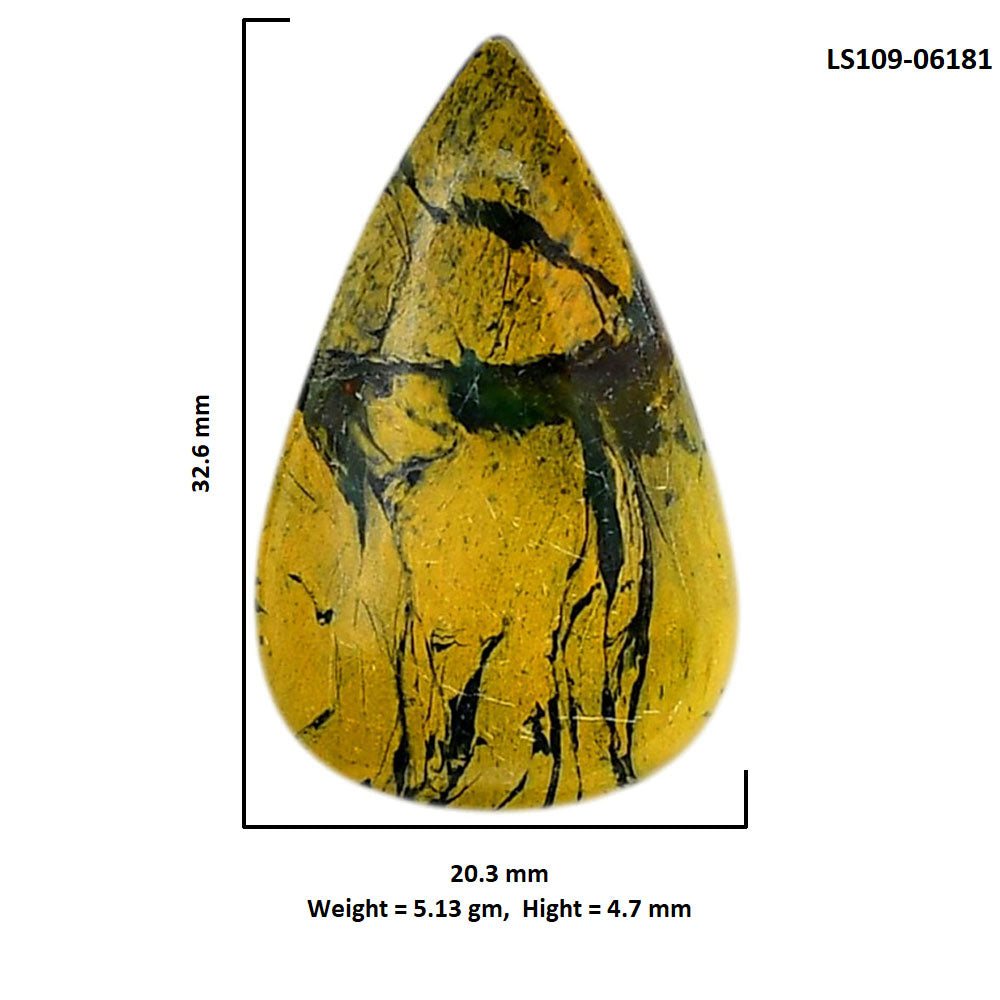 Mariposite 20.3x32.6x4.7 mm Pear Shape Polished Gemstone LS109-06181