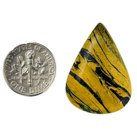 Mariposite 21.75x29.7x5 mm Pear Shape Polished Gemstone LS109-06183