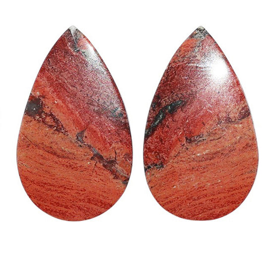 Snake Skin Jasper Pair 14.5x24.6x3.3 mm Pear Shape Polished Gemstone LS11-07263