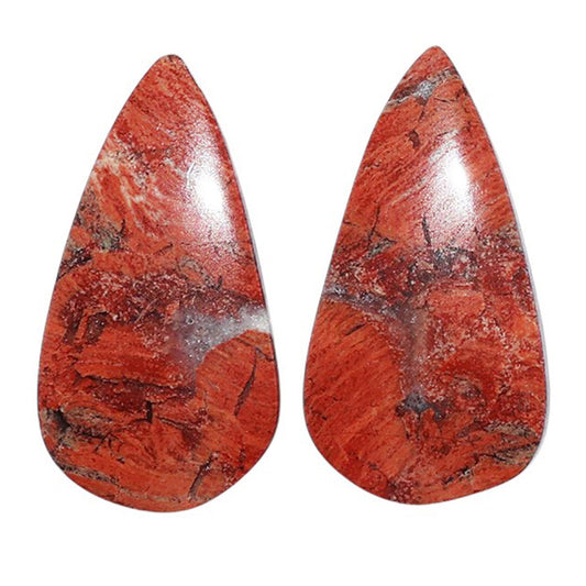 Snake Skin Jasper Pair 13.2x25x4.5 mm Pear Shape Polished Gemstone LS11-07264