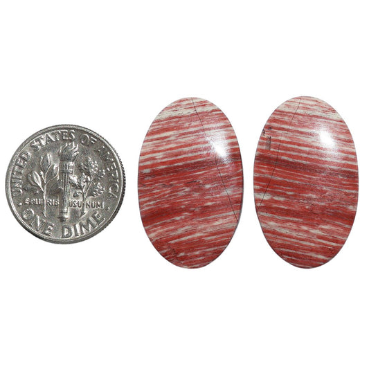 Snake Skin Jasper Pair 15.5x25.3x4.2 mm Oval Shape Polished Gemstone LS11-07268