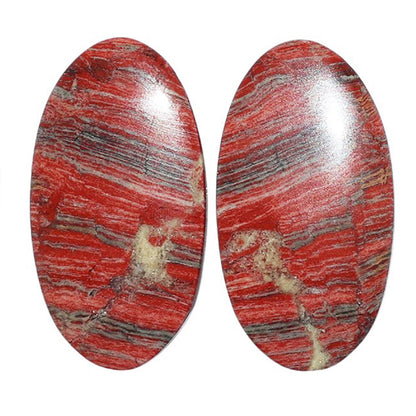 Snake Skin Jasper Pair 13.7x25.85x4.5 mm Oval Shape Polished Gemstone LS11-07273