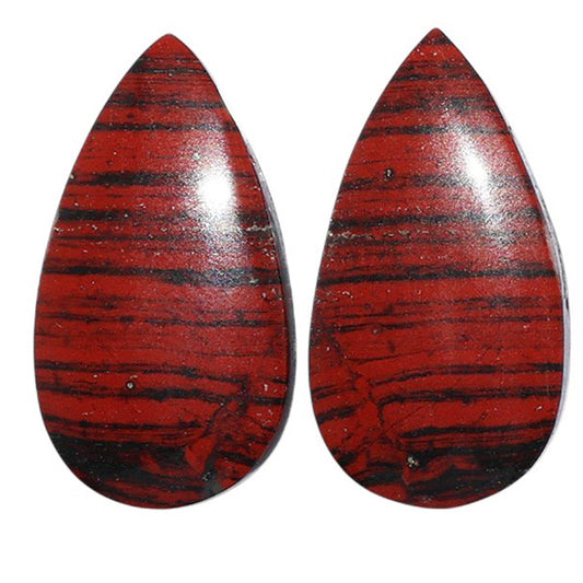 Snake Skin Jasper Pair 12.4x23.2x4.5 mm Pear Shape Polished Gemstone LS11-07275