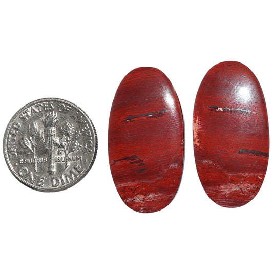 Snake Skin Jasper Pair 14.3x27.35x4 mm Oval Shape Polished Gemstone LS11-07277