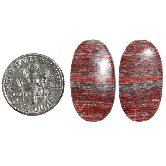 Snake Skin Jasper Pair 12.4x23.2x4.5 mm Oval Shape Polished Gemstone LS11-07278