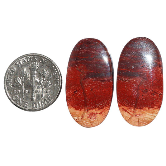 Snake Skin Jasper Pair 14.3x27.1x4.2 mm Oval Shape Polished Gemstone LS11-07280